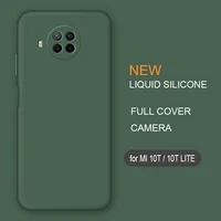 new liquid silicone phone case for xiaomi mi 10t lite 10t pro 10 t original camera protective soft back cover cases