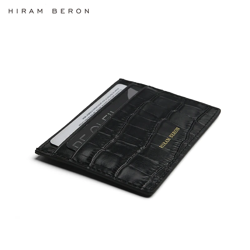 Кожаный кошелек Hiram Beron с тиснением под кожу крокодила и чехол для телефона