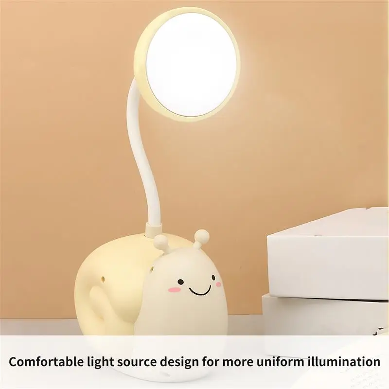 Reading Lamp For Bedroom Cartoon Snail Pen Holder Led Desk Usb Charging Children&amp#39s Dormitory Eye Protection Night Light Book Bed | Лампы