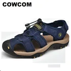 COWCOMНовинка 2021 года; Летние мужские сандалии; Пляжная мужская повседневная обувь с закрытым носком; Обувь больших размеров 47 CLK-7239-1