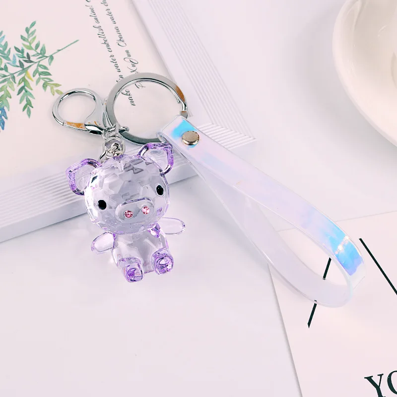 Модные ювелирные изделия милый брелок Цвет с украшением в виде кристаллов на