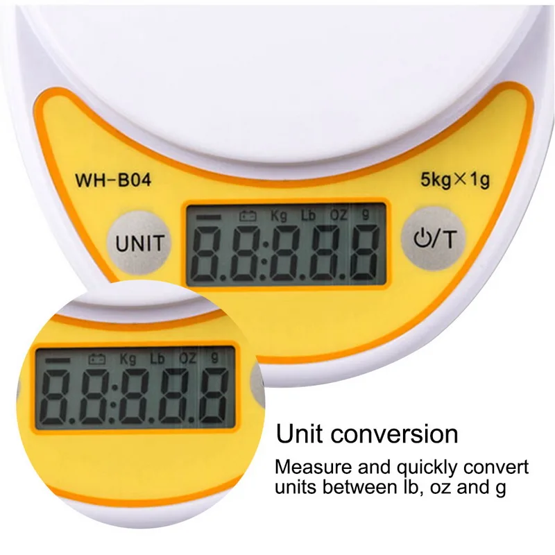 Принимает массу весом до 5 кг/1g Горячие ЖК-дисплей цифровые весы для Кухня Еда