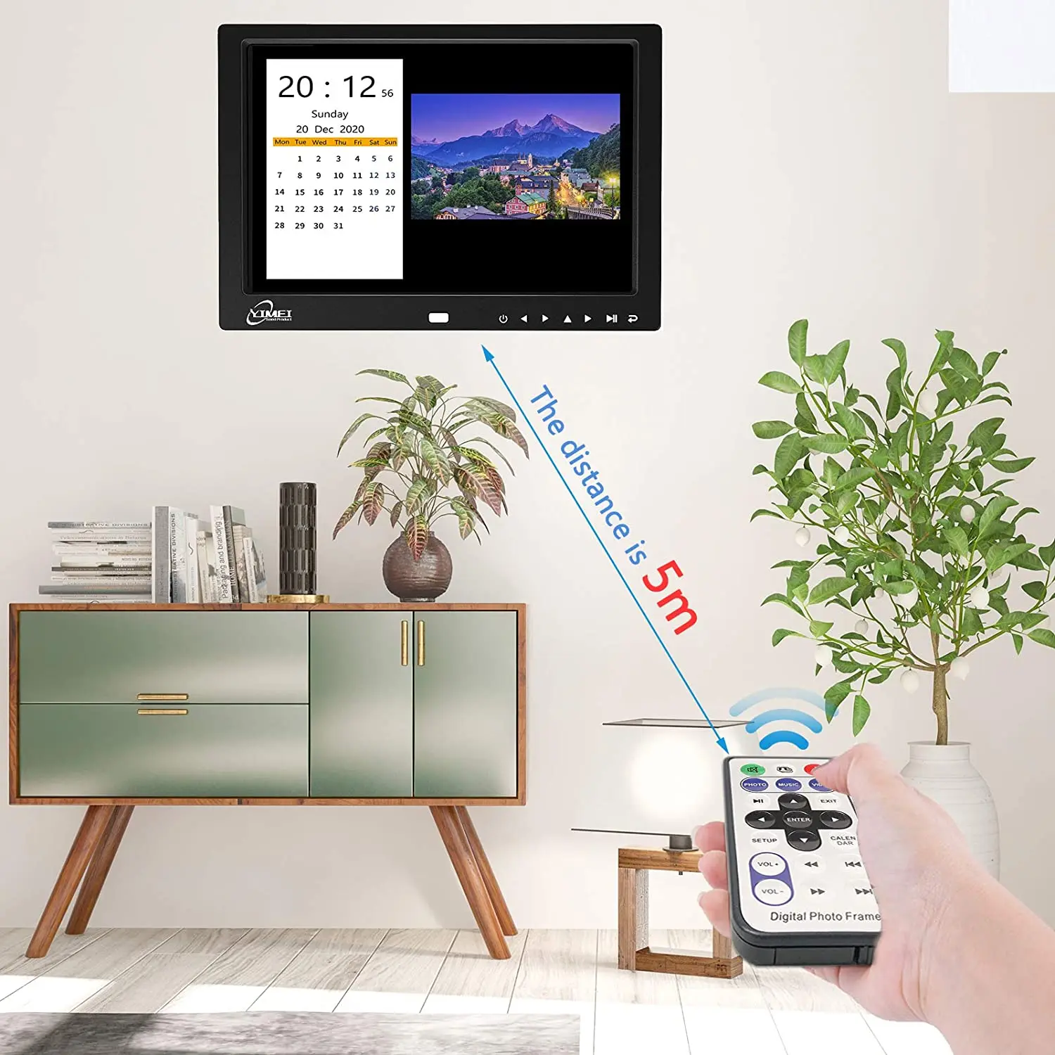 Yimei HD Цифровая фоторамка 10 1 дюймов изображение Многофункциональный USB SD карта