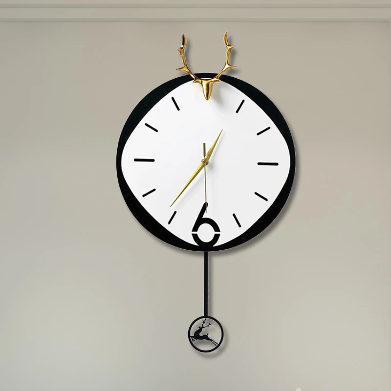 

Nordic Silent Wall Clock Modern Design Digital Office Minimalist Pendulum Wall Clock Luxury Wooden Living Room Home Decor AD50WC