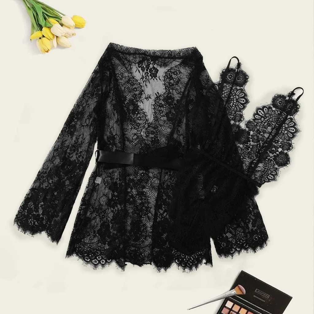 

Bra For Womens Intimates Sexy Lingerie Erotic Hot Porno Transparent Lace Underwear Sleepwear Nightdress Bra Set Pyjamas Femme