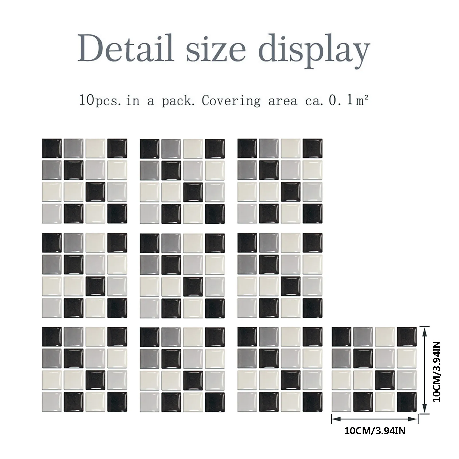 Наклейки на стену 10шт 3D кристаллические плитки наклейки DIY водонепроницаемые самоклеящиеся для декора стен дома.