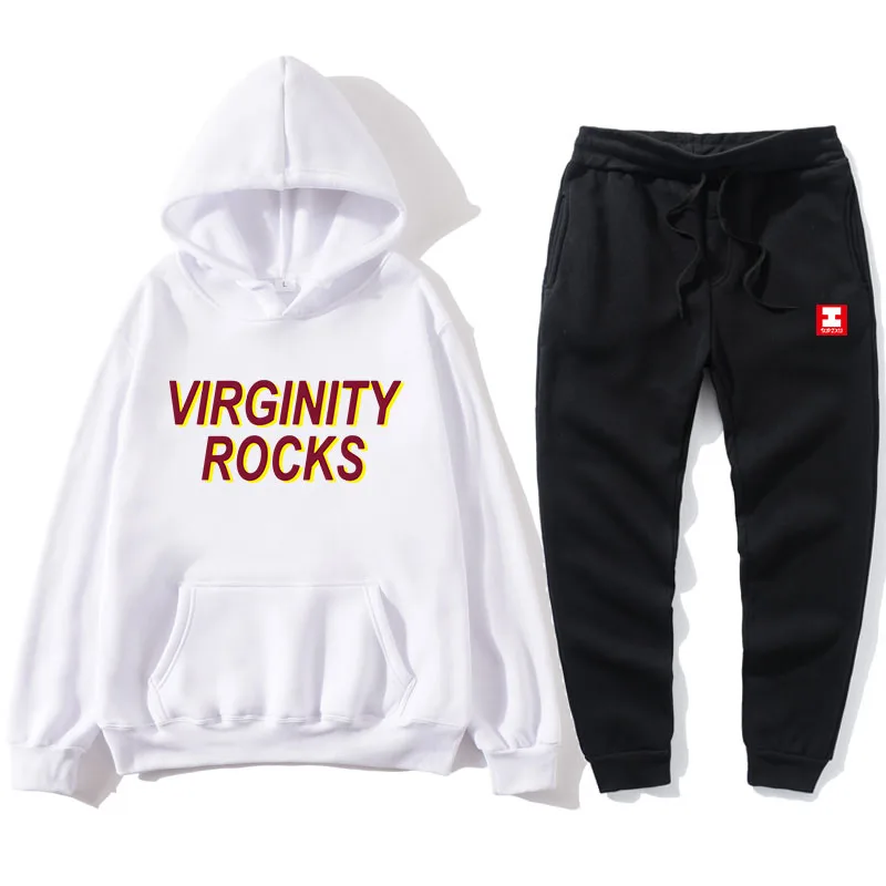 

New Hoodie suit fashion men's and women's leisure letter printing leisure sports two piece suit popular