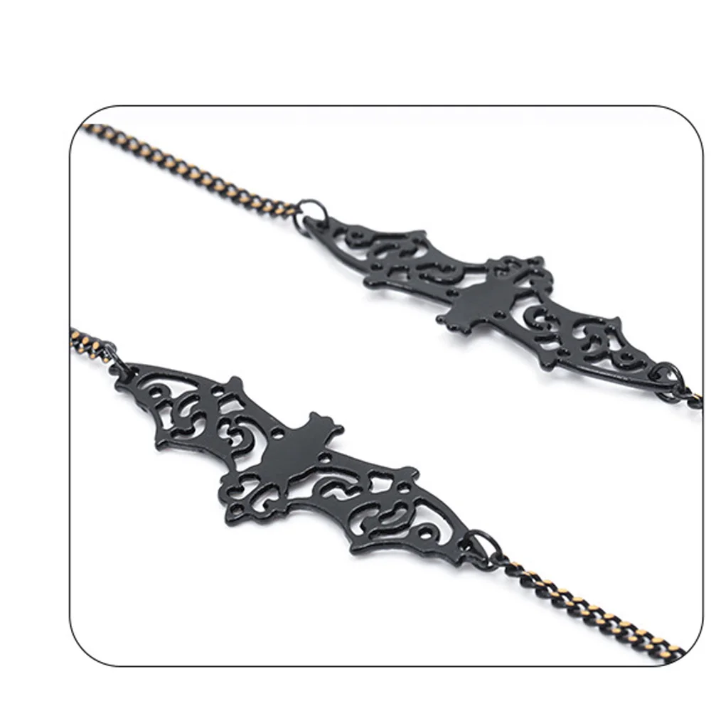 

Vintage Bat Lanyard Glasses Chain Black Metal Unisex Sunglasses Decor Hanging Rope Eyewear Strap Cord