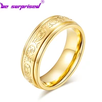 mirror bright wedding engagement ring couple ring sweet and romantic wind carved titanium steel material is not allergic