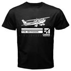 Для мужчин 2019 новый короткий рукав Hipster Новый Cessna самолет авиация Skyhawk 172 самолет футболки летняя футболка