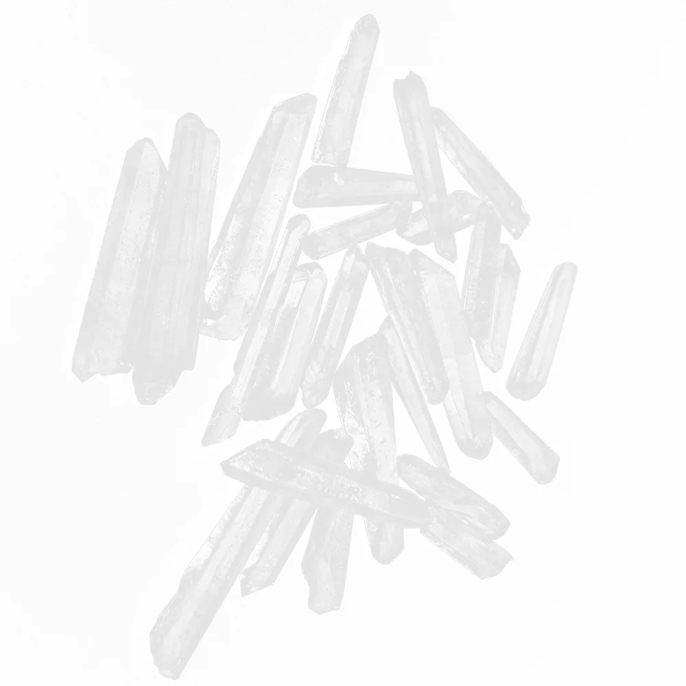 

"100 Grams of Polished Fine Style" Natural White Crystal Column Rough Single-pointed Crystal Ornaments Degaussed Crystal Rough