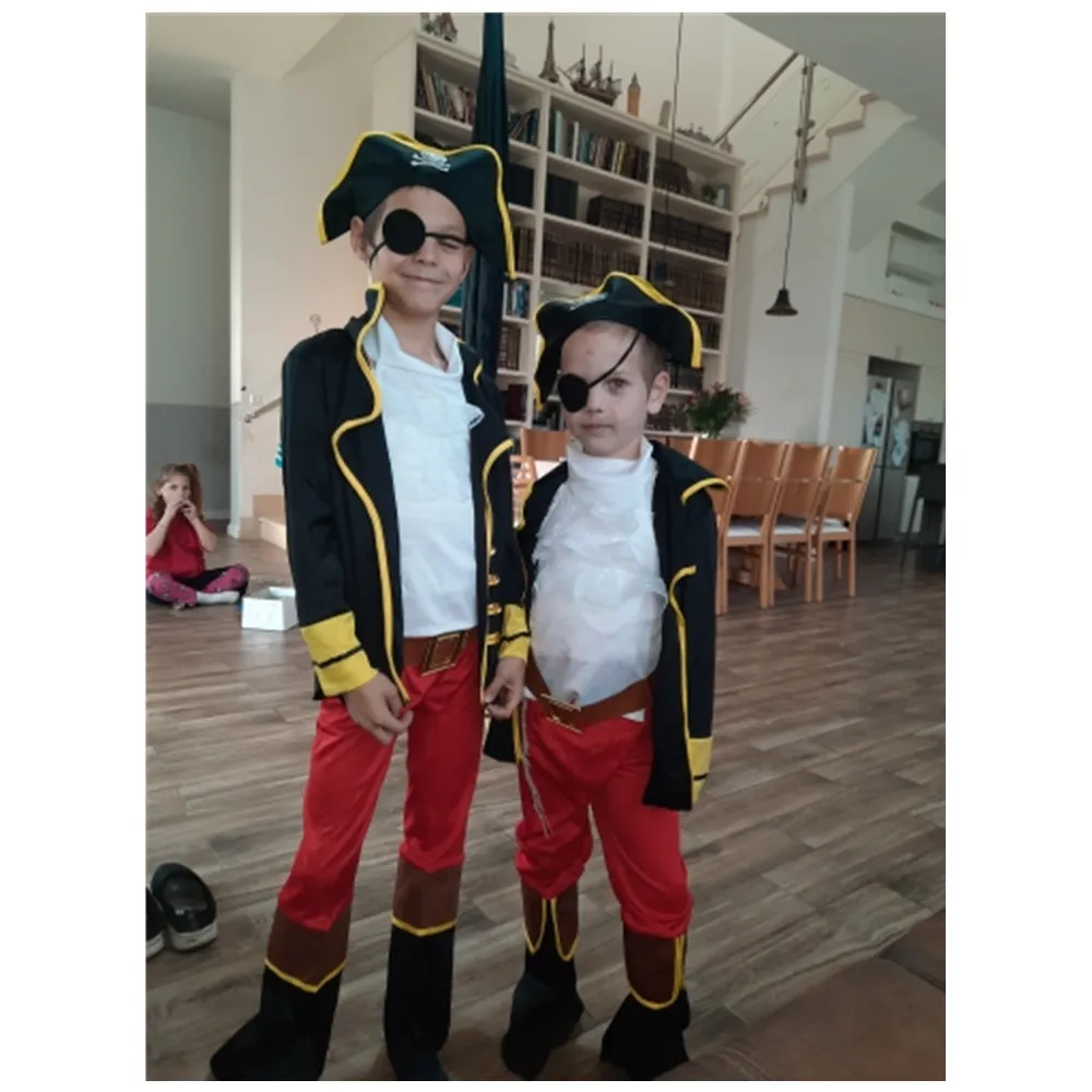 Дети Мальчики пиратский костюм для костюмированных игр комплект детей на тему