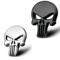 car styling 3d metal punisher skull emblem badge stickers decals auto truck motorcycle car accessories automobiles freeshipping