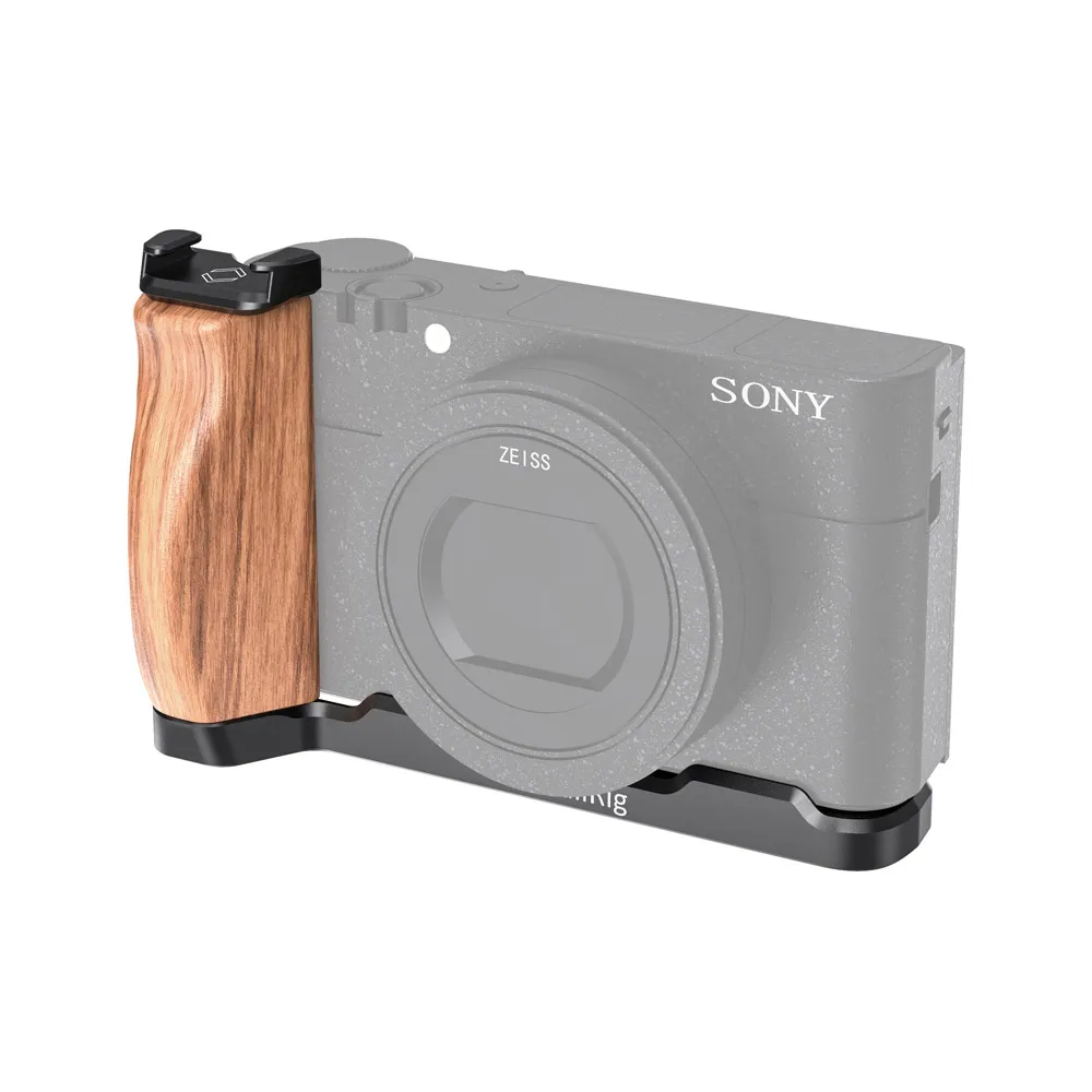 

SmallRig RX100 M6 Camera Vlog L-Shaped Wooden Grip w/ Cold Shoe for Sony RX100 III/IV/V(VA)/VI/VII M5 / M4 Camera 2438