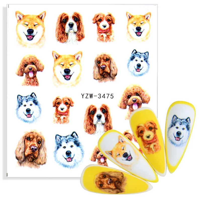 Милые 3d-наклейки с фруктами для ногтей бананы клубники оранжевые наклейки