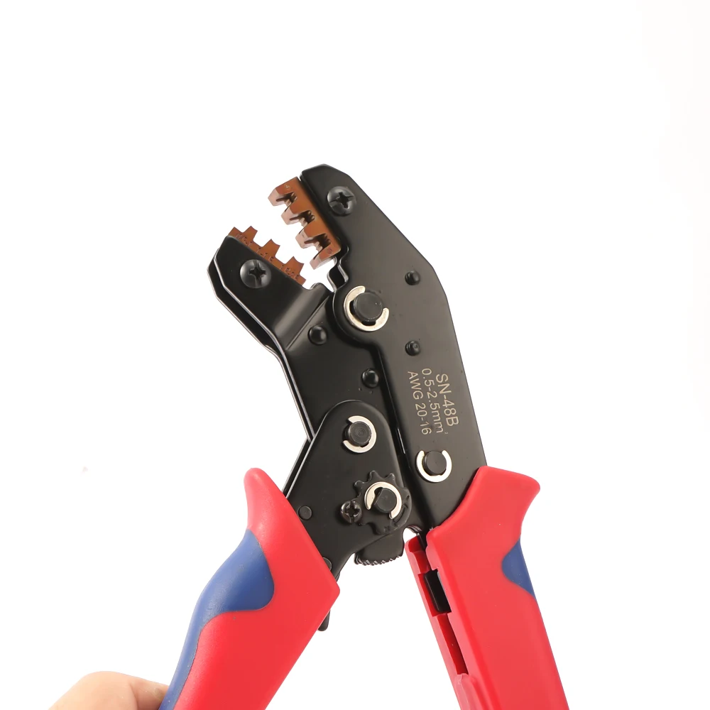

500PCS 0.5-2.5mm Terminals N-48B Wire Crimping Pliers Set Spade Terminal Insulated Seal Electrical Crimp Wire Connectors