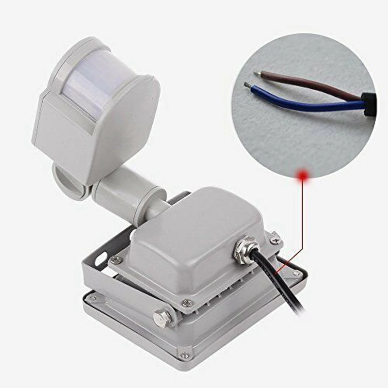 12V Flood light LED for Outdoor Lighting Sensor 10W Lights 6000K Spotlight LED Floodlight Cool White PIR Security Motion