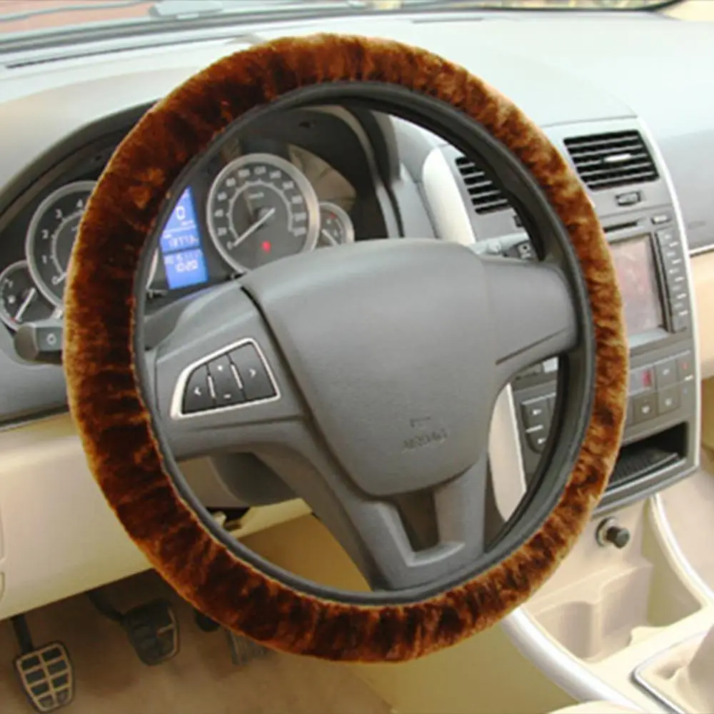 Высококачественный мягкий плюшевый автомобильный чехол на руль сделай сам