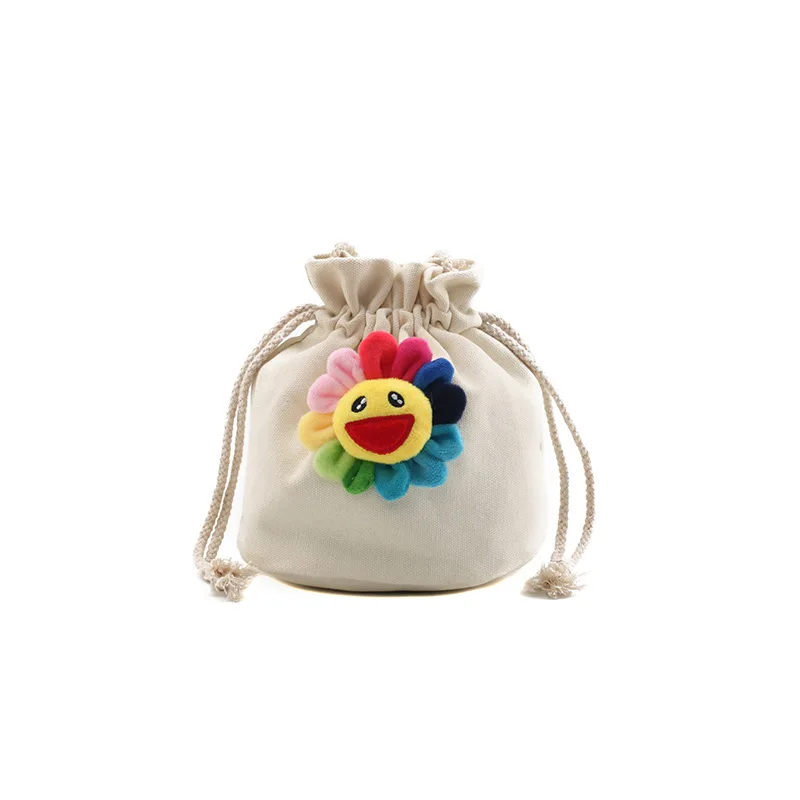 Мультяшный кролик сумка женская для школьного спортзала парусиновая на шнурке