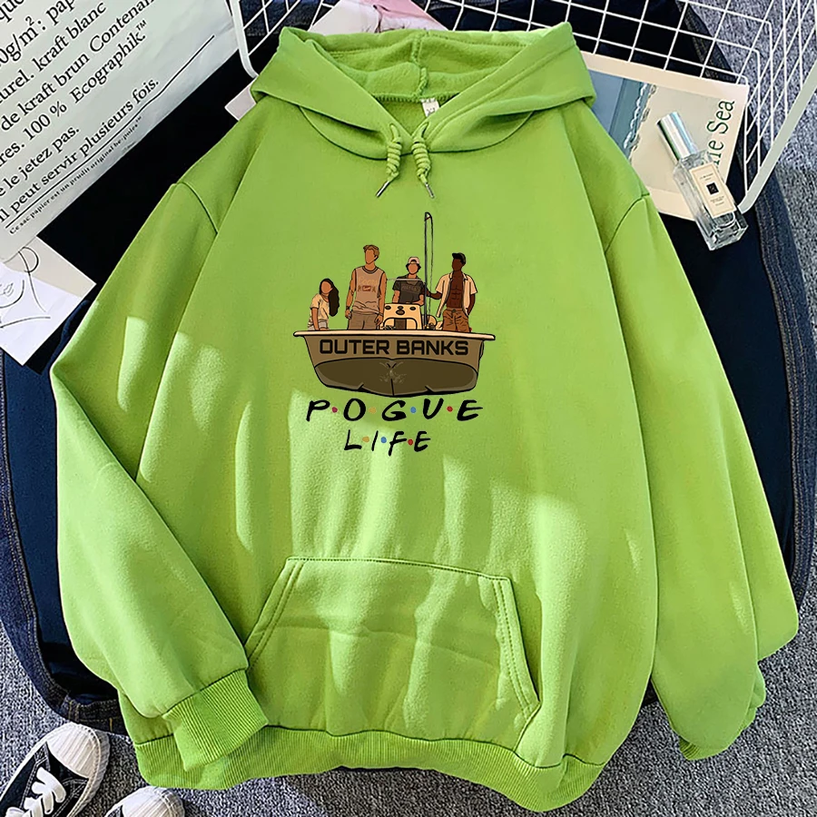 Повседневная Толстовка с капюшоном рисунком внешних банков Pogue Life модная уличная
