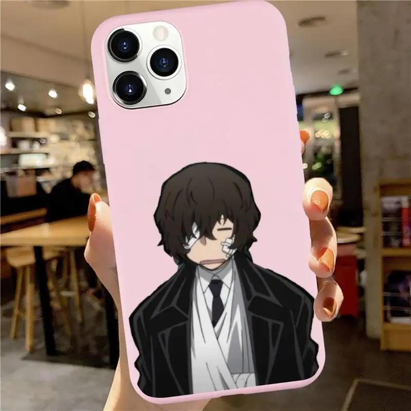 

Bungou Stray Dog Anime high quality luxury Phone Case Candy Color for iPhone 6 7 8 11 12 s mini pro X XS XR MAX Plus