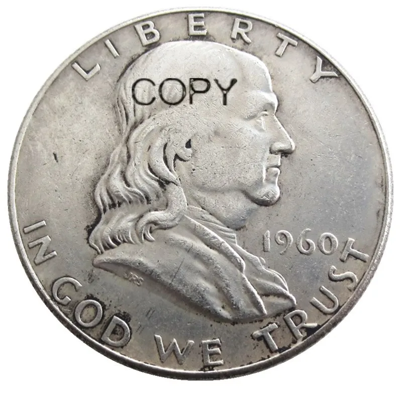 

Копия посеребренных монет PD 1960, США, Франклин, половина доллара