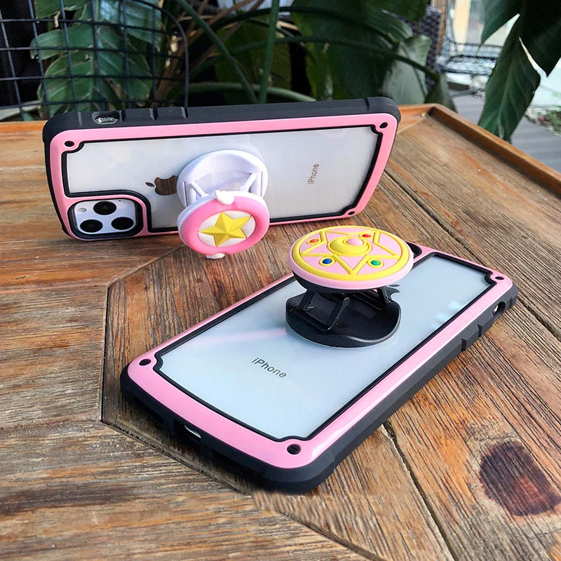 Для iphone XS Max X XR Sailor moon sakura melody полное покрытие Броня чехол для iphone 11 pro 8 plus 7 6S противоударный чехол+ подставка