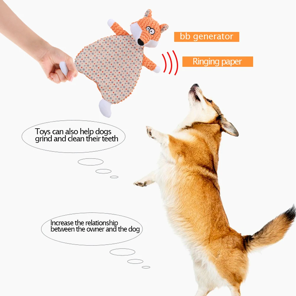 

Cute Plush Doll Pet Dog Catnip Interactive Toys Dog Chewing Toys Resistance Bite Toys for Kitten Teeth Grinding 32x23cm