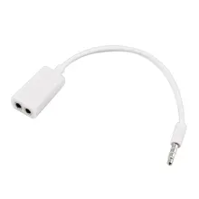 3.5 mm Jack 1 Male To 2 Female Audio Headphone Headset Earphone Splitter Cable Compact Flexible Portable Drop Ship