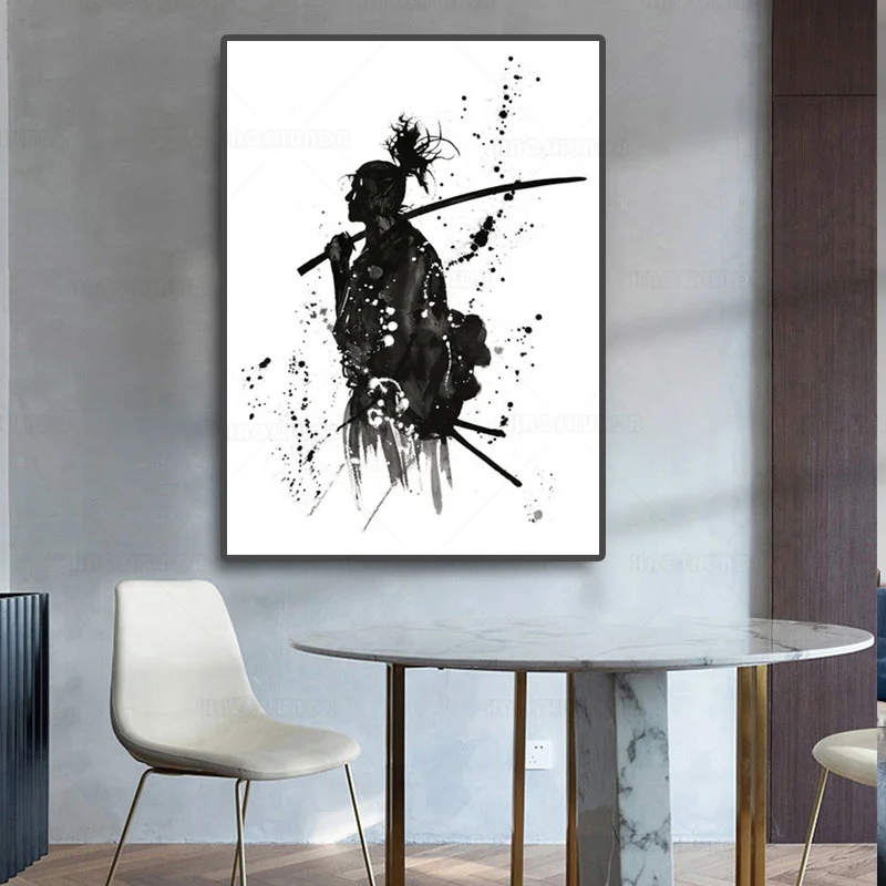 Японская Картина на холсте Ronin современные абстрактные Аниме фигурки плакаты и