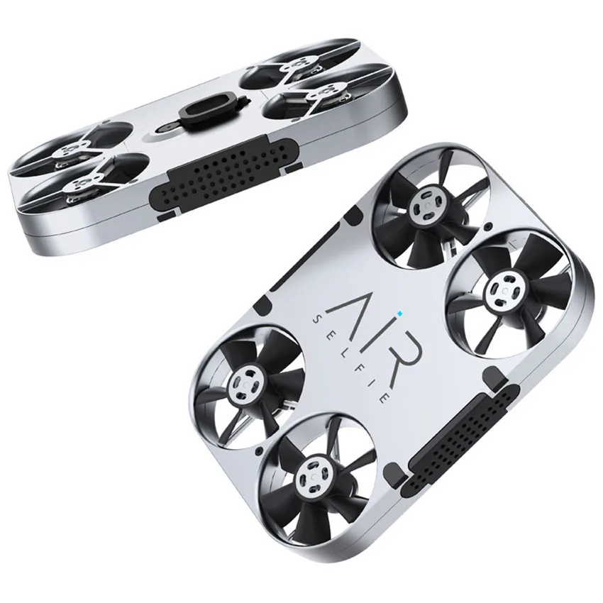 Mini Dron Airselfie con Control de tel&eacute;fono m&oacute;vil, Wifi, FPV, RC, con c&aacute;mara HD, seguimiento de altitud, 3D, Flips, sin cabeza, juguetes RC-0