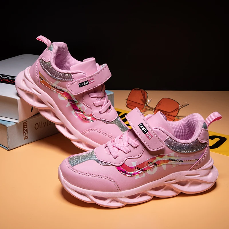 RUMDAX Spring New Kids Pu Leather Shoes Baby Girls Sport Sneakers Children Shoes Boys Fashion Casual Shoes Soft Brand Trainer