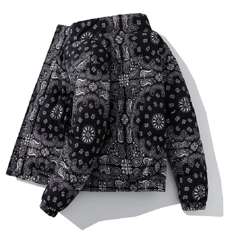 Lovers Wear Cashew Flower Cotton Clothes Men's Tide Brand Ins Winter Thick Loose Cotton Clothes Bread Clothes Korean Jacket