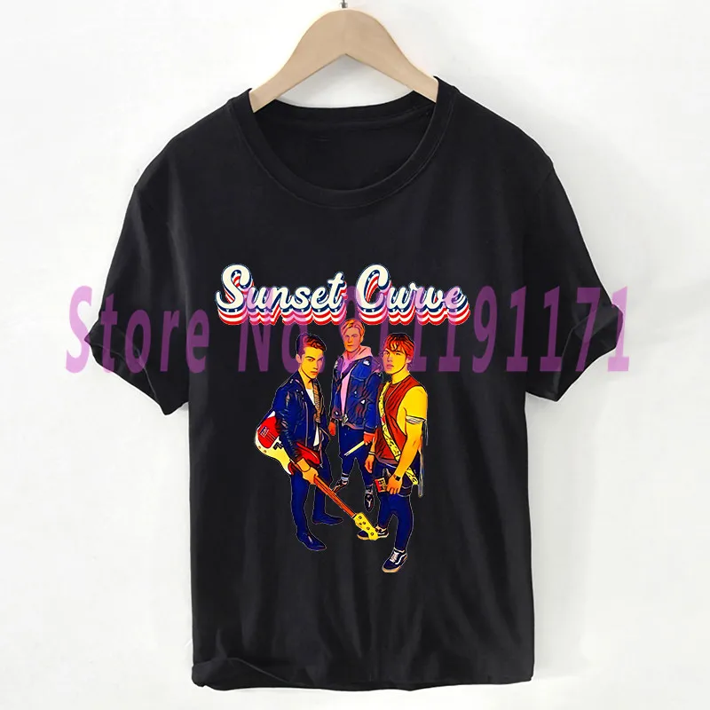 

Sunset Curve t shirt Unisex 90s Julie and the Phantoms graphic Friends Black Tops Butterfly Love clothes 100% Cotton Pluse Size