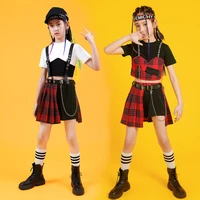jazz dance outfit summer girl sets cheerleader uniform designer clothes festival clothing stage costume moden dancewear dl7702
