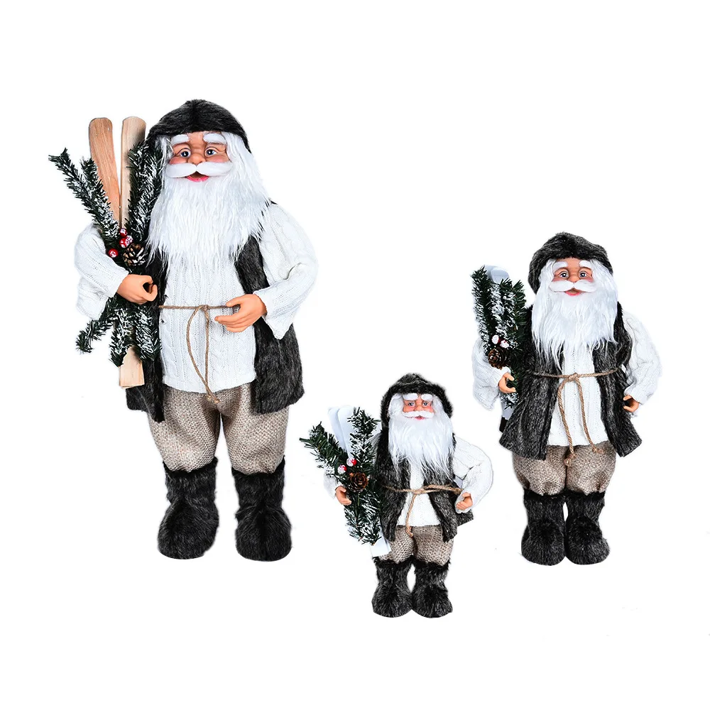 2021 new year big santa claus doll children xmas gift christmas hat decorations for home wedding party supplies 304560cm 1pc free global shipping