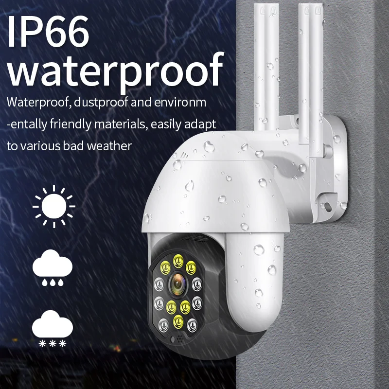 

IP-камера наружная беспроводная с датчиком движения, 1080P, Wi-Fi, PTZ