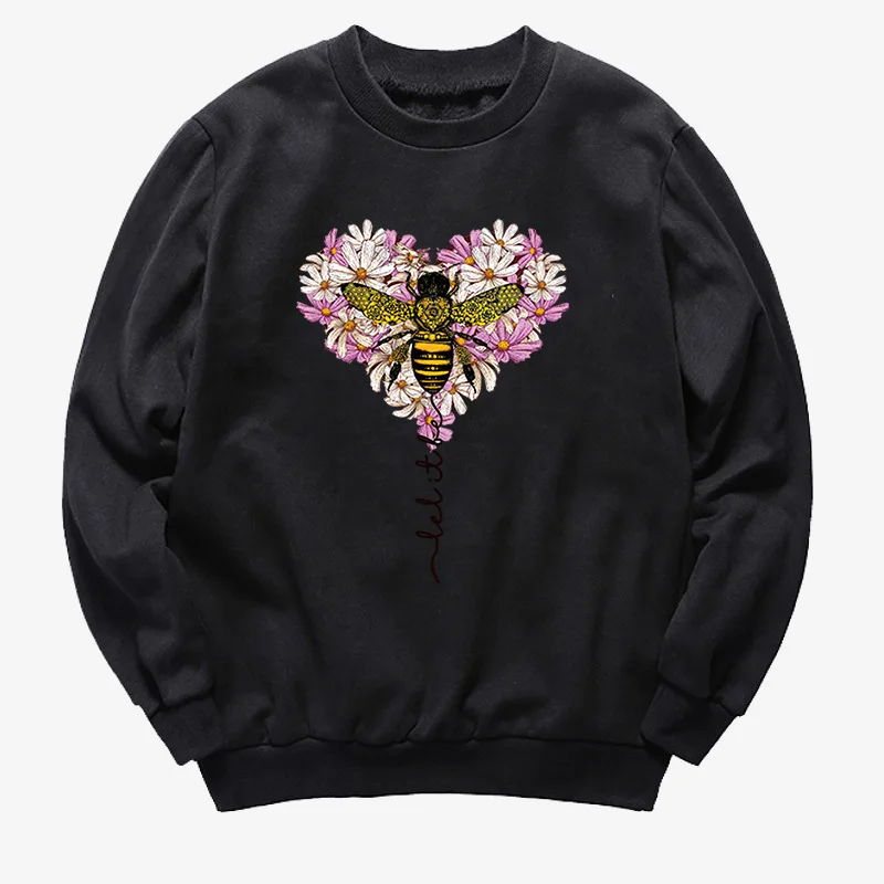 

Be Kind Printed Hoodies Women Fleece Long Sleeve O Neck Loose Sweatshirt Girls Women Hoodie Pullovers Winter Autumn