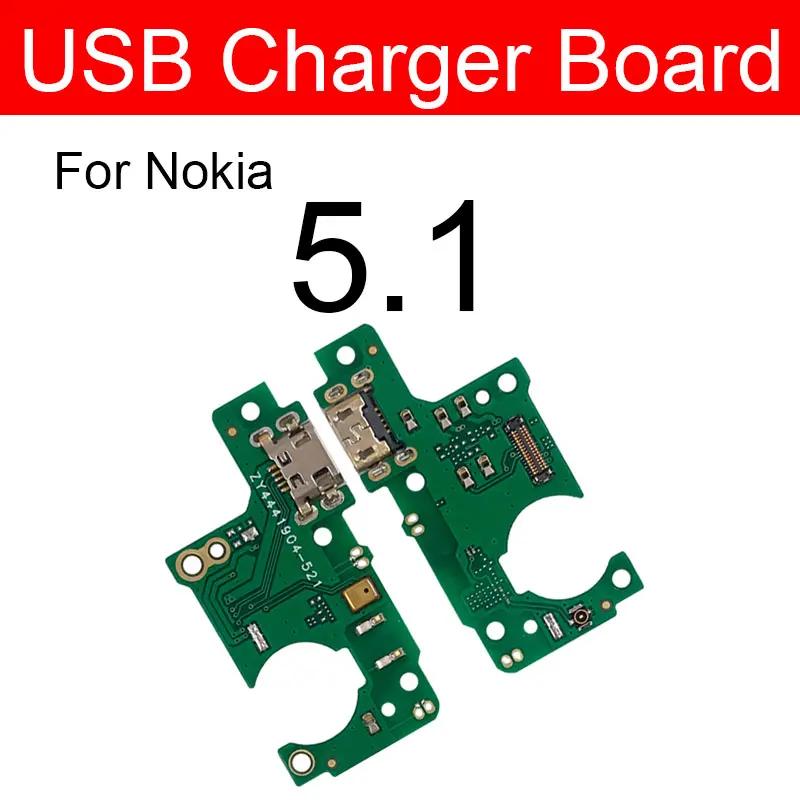 For Nokia 5.1 Charger USB Jack Board For Nokia 2 2.1 3 3.1 Plus 5 5.1 6 6.1 7 7.1 Plus 8 Charging USB Port Board Module Replacement Parts - Цвет: For Nokia 5.1