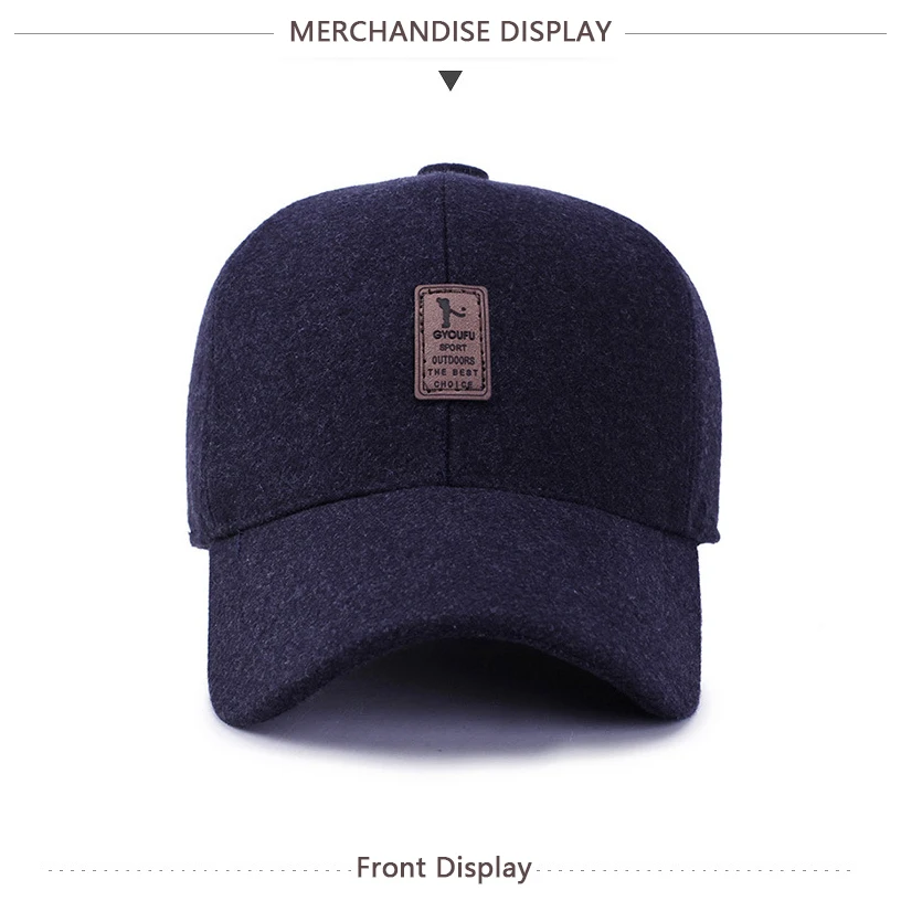 Новинка 2019 зимние бейсболки для мужчин теплые кепки мужские шапки шапочка