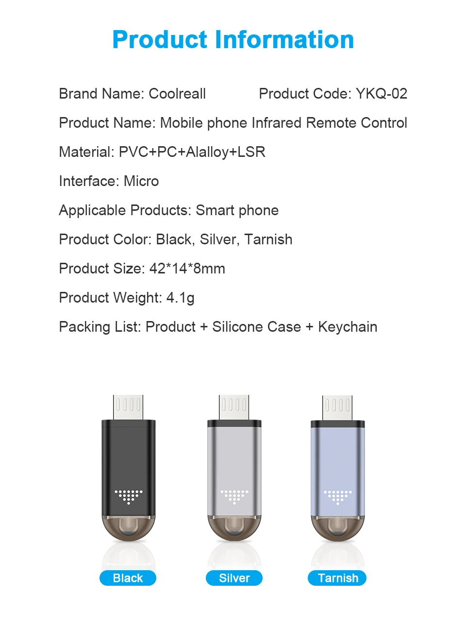 Coolreall Micro USB интерфейс Универсальный мобильный телефон беспроводной пульт дистанционного управления инфракрасный пульт дистанционного управления Лер для Android tv STB Box