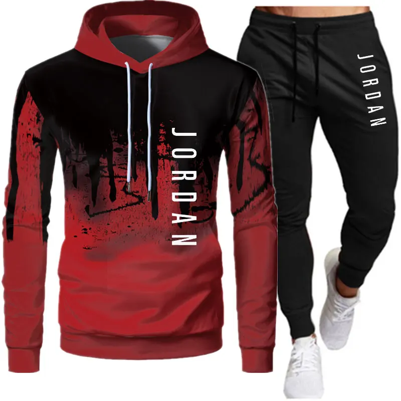 

2020 men's Hoodie set 23 letter print 2020 autumn winter brand leisure sports suit men's sportswear two piece Hoodie set s-xxxl