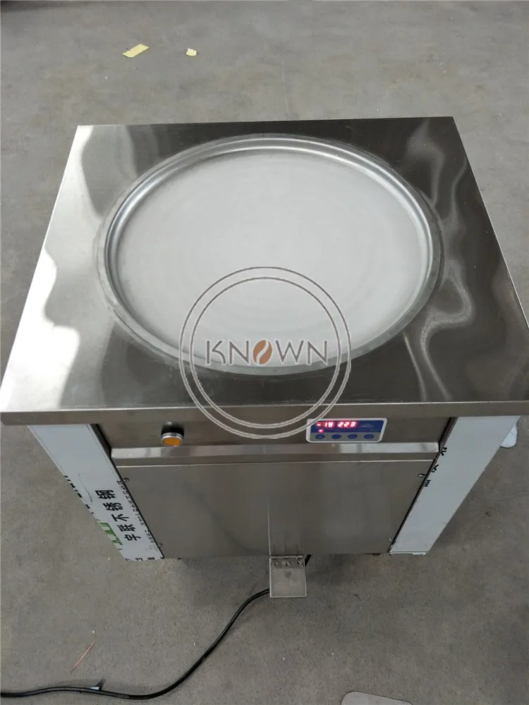 Самый эффективный малошумный одиночный круглый сковорода мороженое ролл из