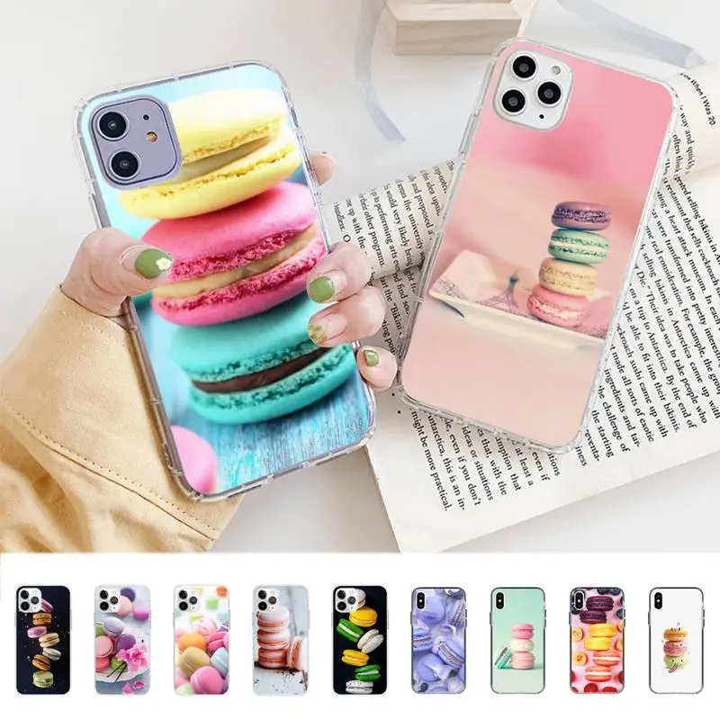 

Macarons Phone Case for iphone 13 8 7 6 6S Plus X 5S SE 2020 XR 11 12 pro XS MAX