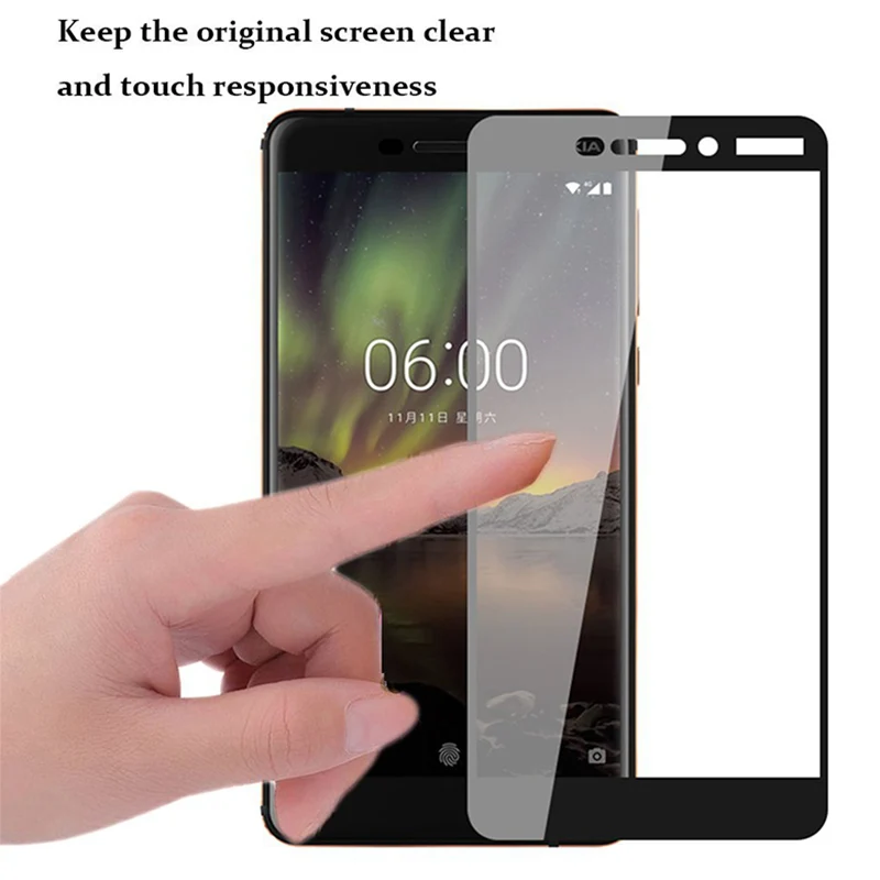 Полноэкранная защита для Nokia 1 2 3 5 6 2018 закаленное стекло Защитное 7 Plus|Защитные
