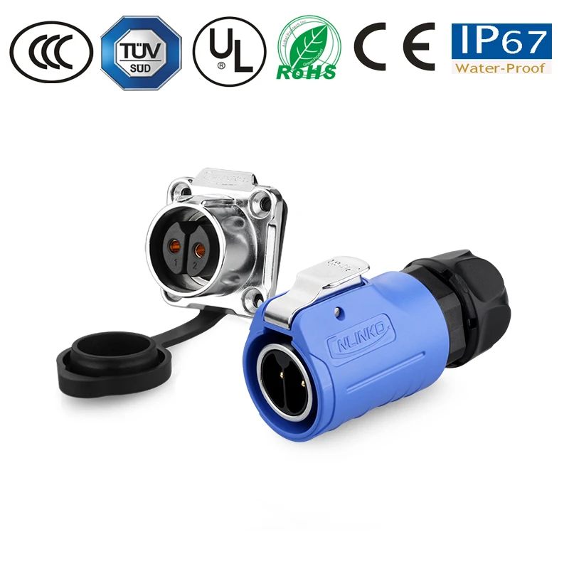 Водонепроницаемый разъем IP67 Панель штифтов коннектор штекер муфтовый