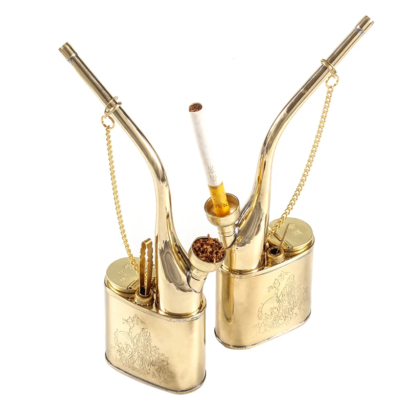 Винтажный медный Мини Кальян водяная трубка курительные трубки держатель