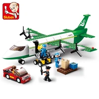 high tech city cargo aircraft plane storage airport airbus airplane avion creation building blocks educational toys for children