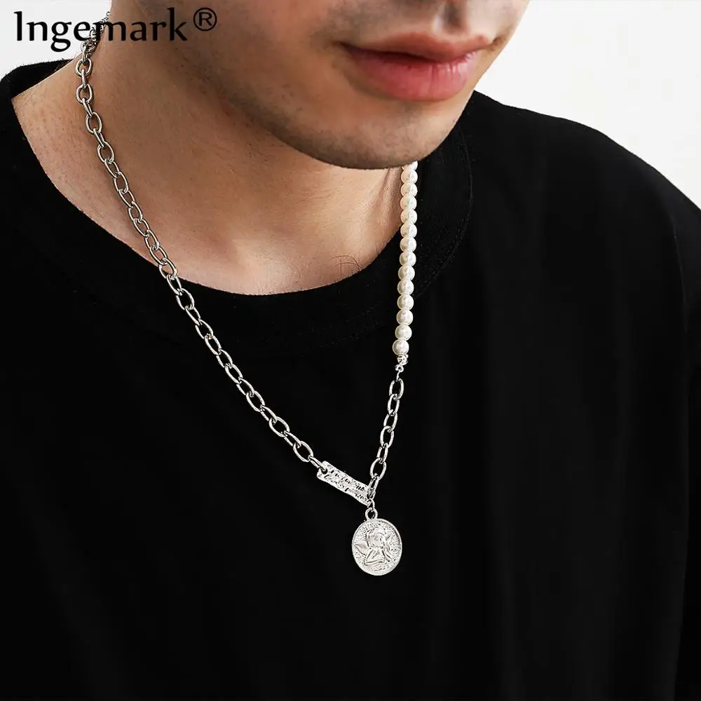 Ожерелье чокер с жемчугом в стиле панк и барокко|Ожерелья подвеской| |