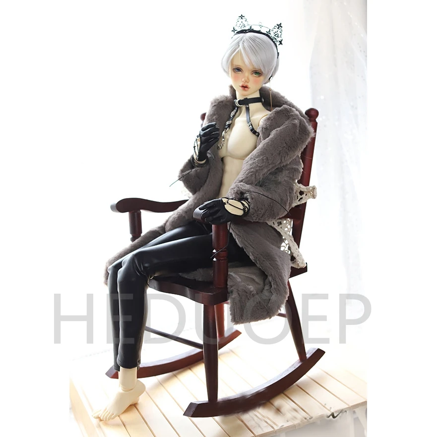 BJD мини мебель деревянное кресло-качалка красного цвета для 1/3 24 &quot60 см 70 высокой